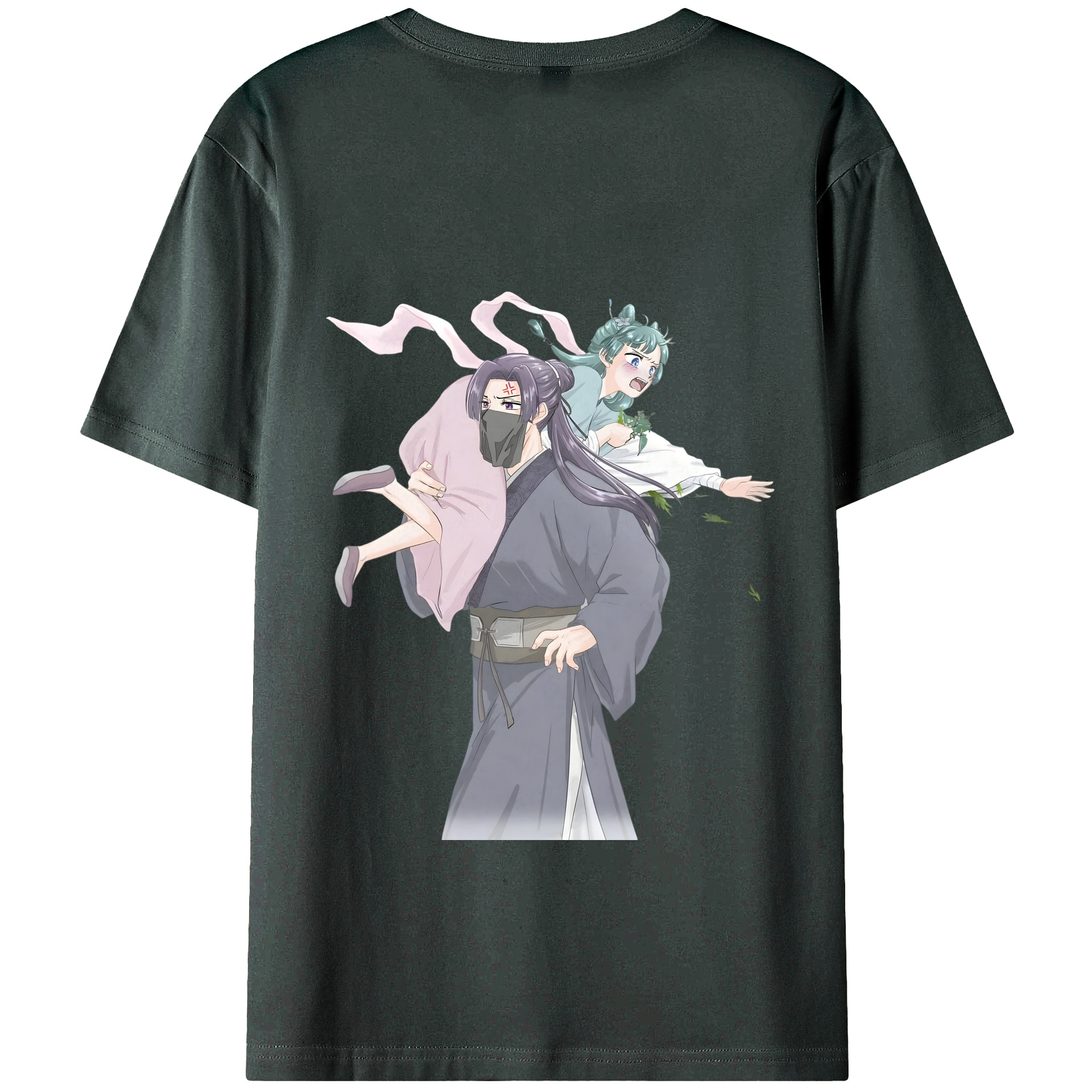 （画像用） 薬屋のひとりごと The Apothecary Diaries 綿100％ メンズ半袖Tシャツ（バックプリント） 通気性